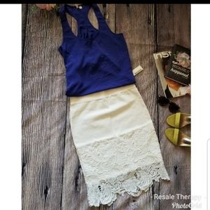 Frenchi Pretty Racer Back Tank Sz S